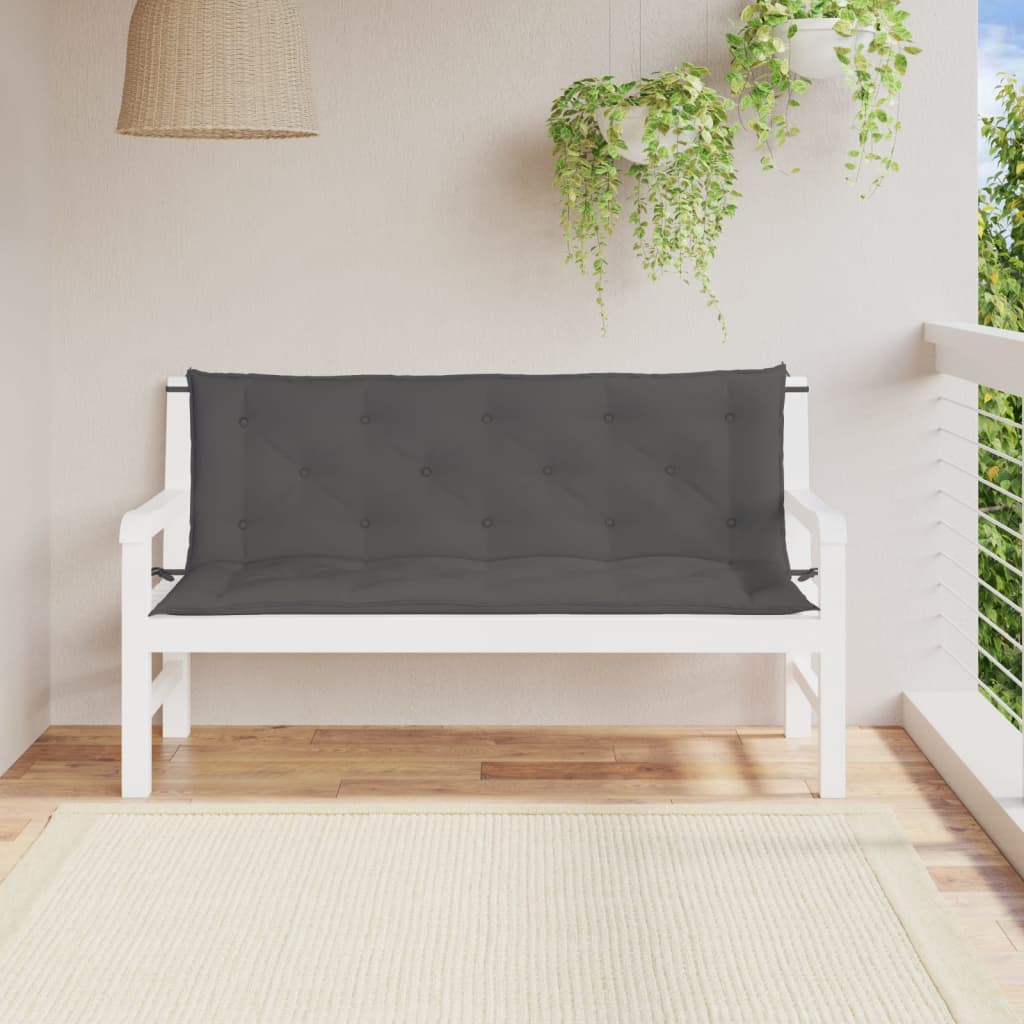 Coussins pour banc de jardin 2 pcs anthracite 150x50x7 cm Tissu Oxford