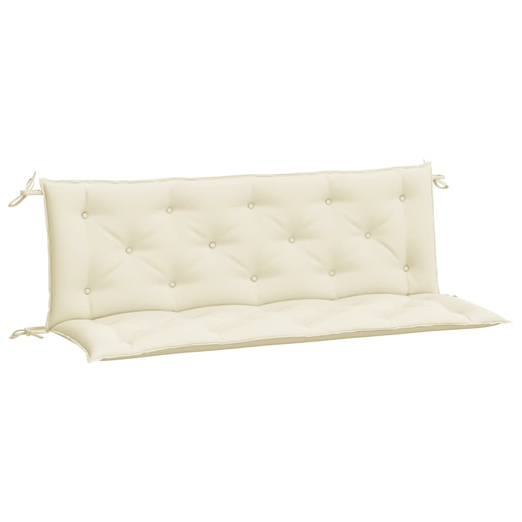 Coussins pour banc de jardin 2 pcs Crème 150x50x7 cm Tissu Oxford