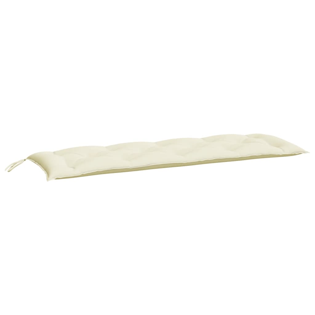 Coussins pour banc de jardin 2 pcs Crème 150x50x7 cm Tissu Oxford