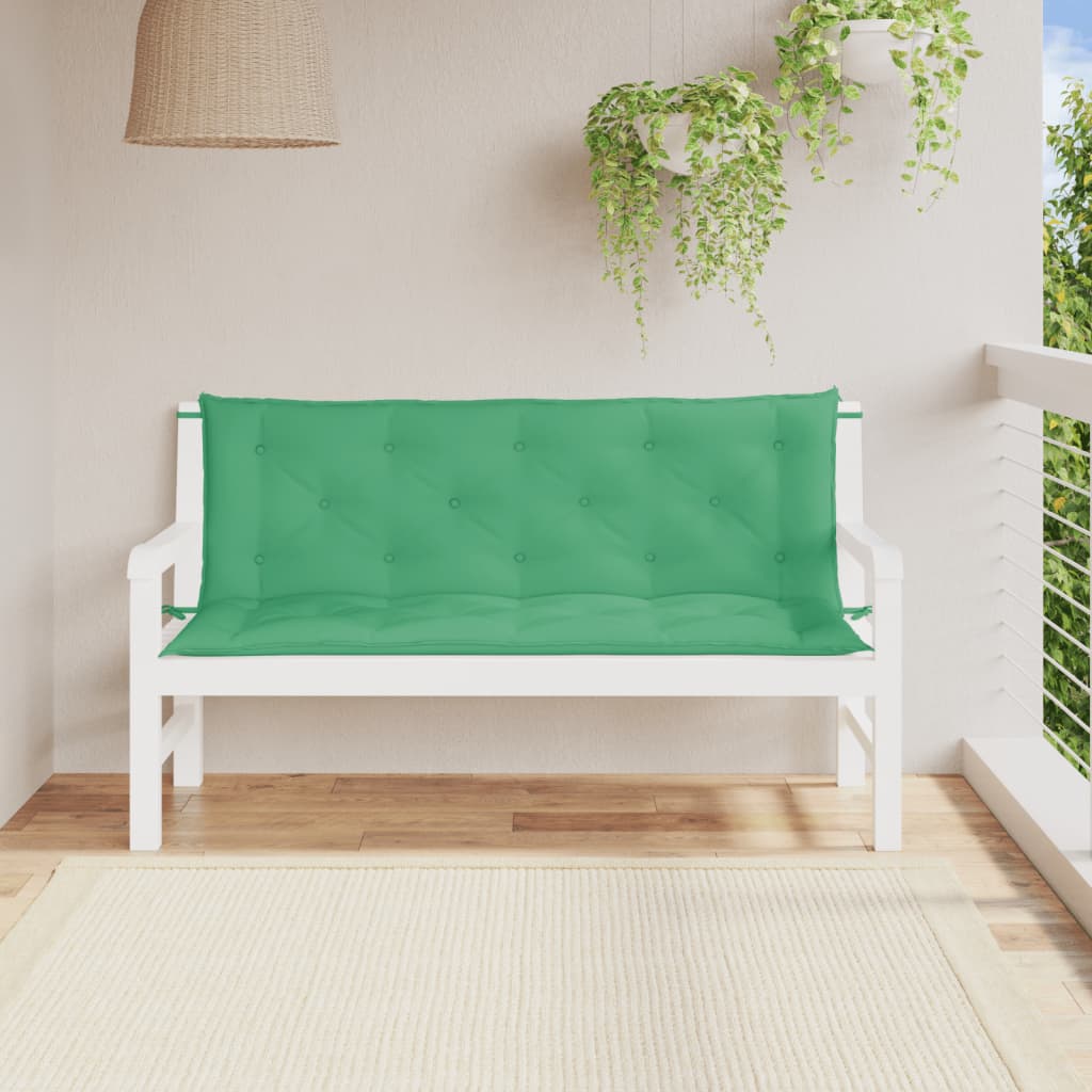 Garden Bench Cushions 2 pcs. Green 150x50x7 cm Oxford Fabric