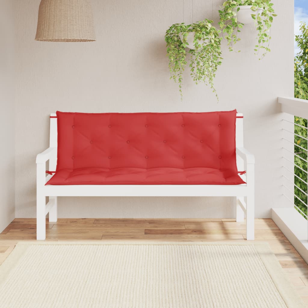 Garden Bench Cushions 2 pcs. Red 150x50x7 cm Oxford Fabric