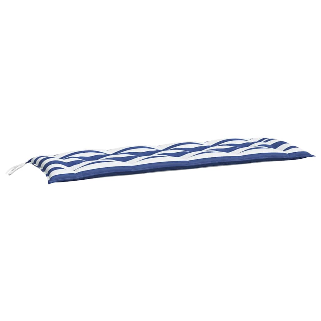 Garden Bench Cushions, 2 pcs, Blue & White Striped, 150x50x7cm Fabric