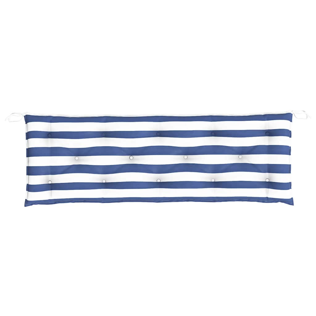 Garden Bench Cushions, 2 pcs, Blue & White Striped, 150x50x7cm Fabric