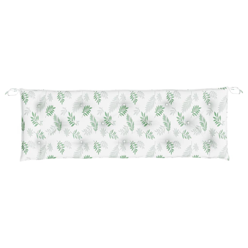 Gartenbank-Auflagen 2 Stk. Blattmuster 150x50x7 cm Stoff