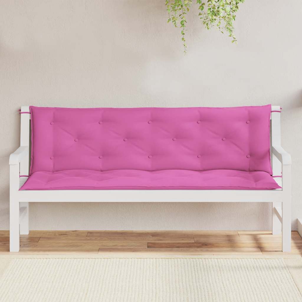 Garden Bench Cushions 2 pcs. Pink 150x50x7 cm Fabric