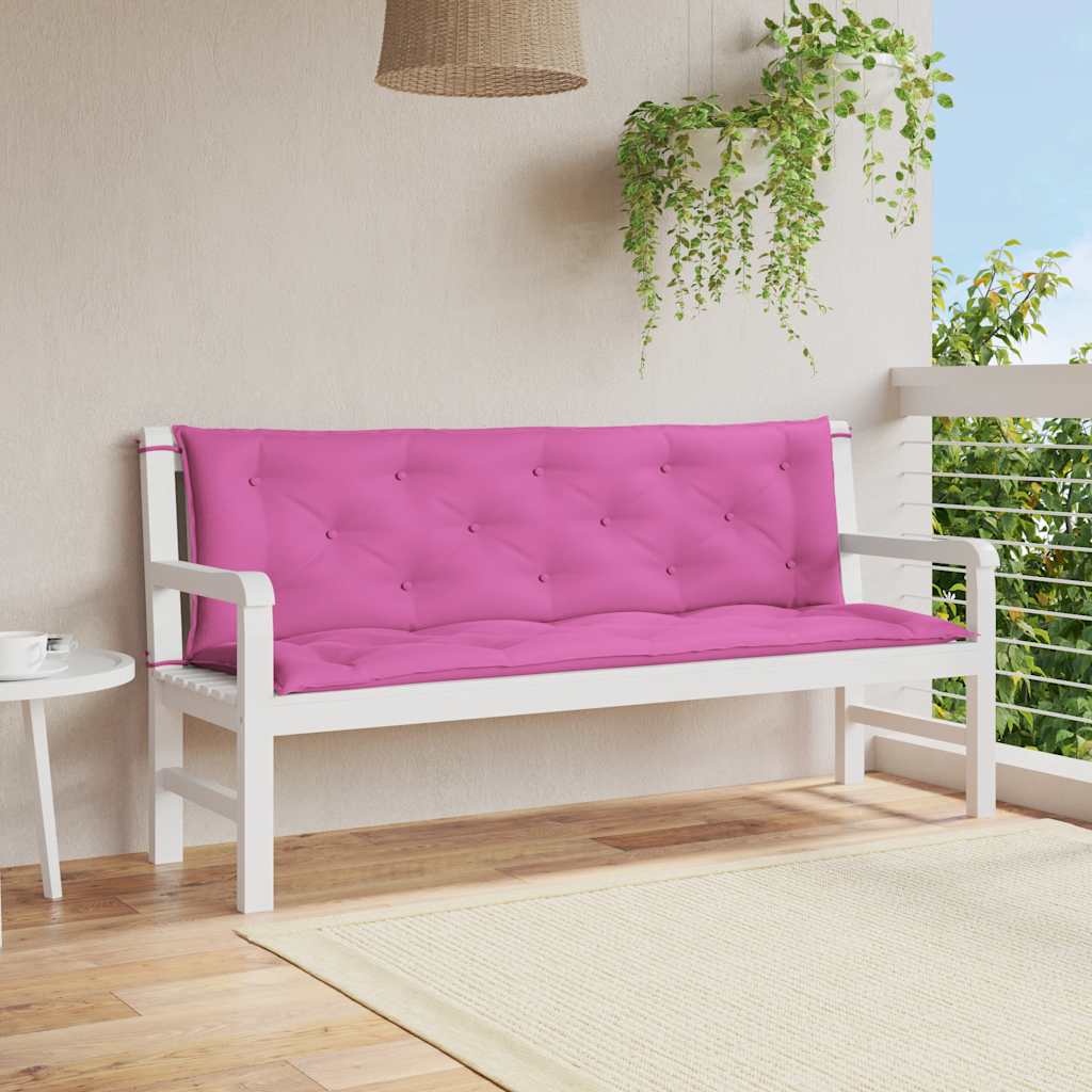 Garden Bench Cushions 2 pcs. Pink 150x50x7 cm Fabric