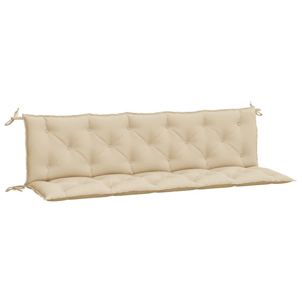 Coussins pour banc de jardin 2 pcs Beige 180x50x7 cm Tissu Oxford