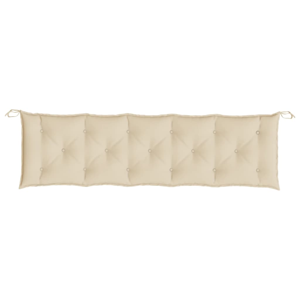 Coussins pour banc de jardin 2 pcs Beige 180x50x7 cm Tissu Oxford