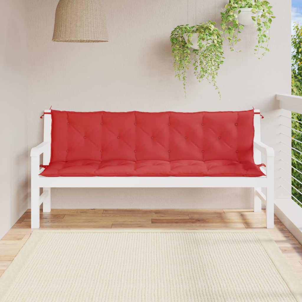 Garden Bench Cushions 2 pcs. Red 180x50x7 cm Oxford Fabric