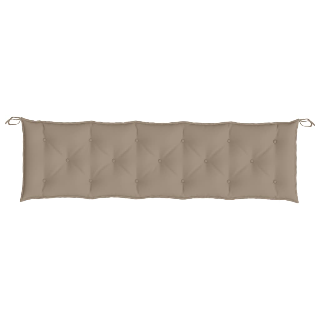 Garden Bench Cushions 2 pcs Taupe 180x50x7 cm Oxford Fabric