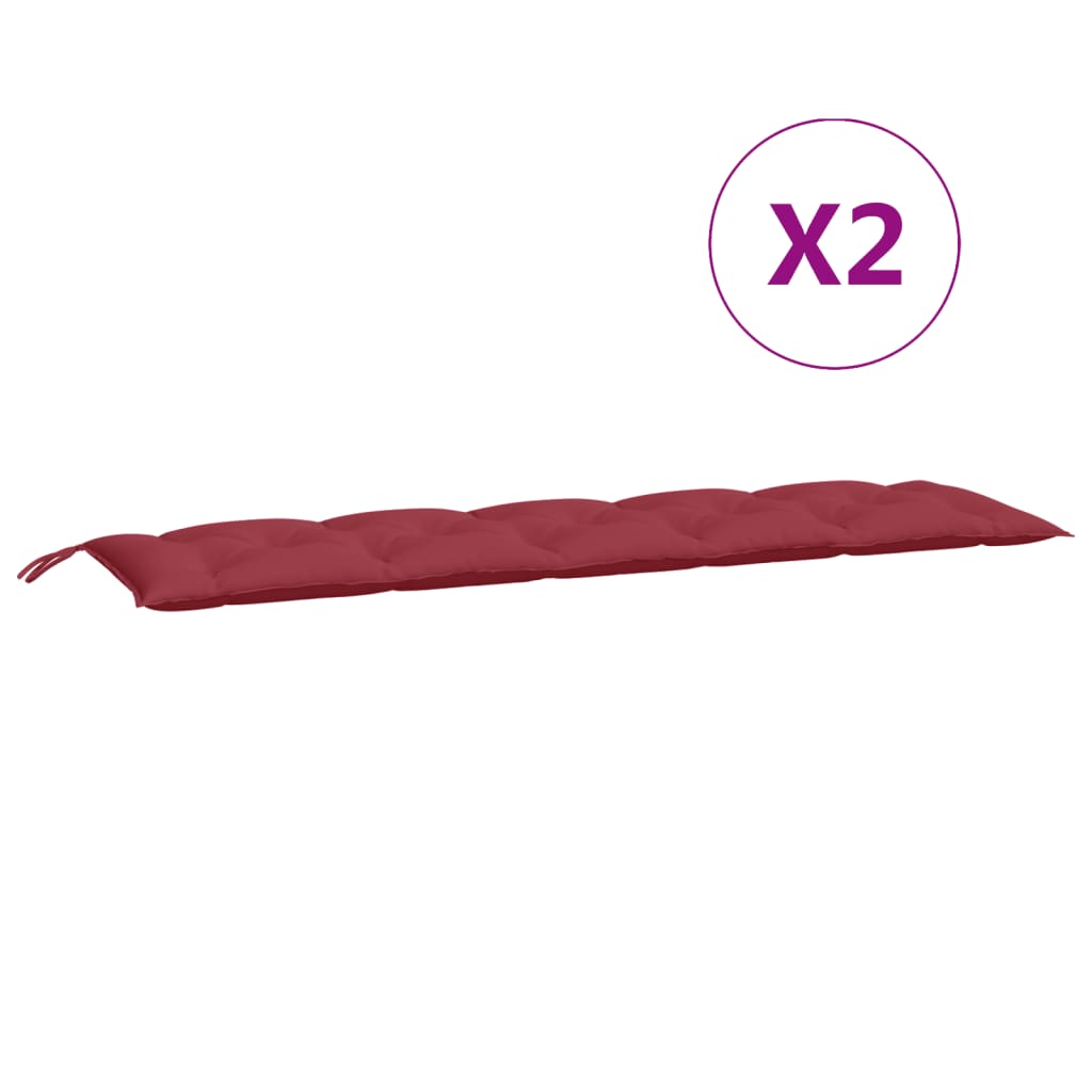 Garden Bench Cushions 2 pcs Wine Red 180x50x7 cm Oxford Fabric