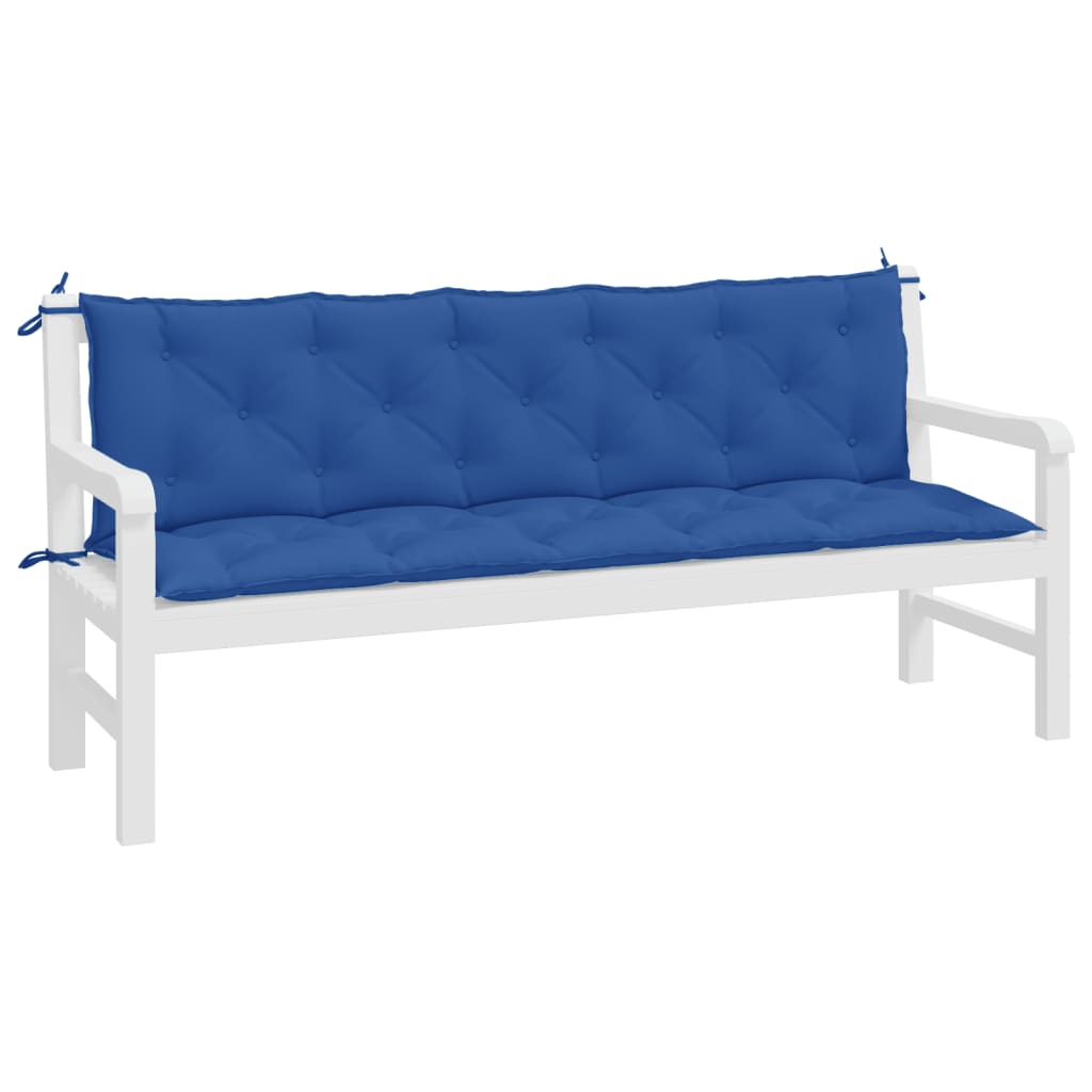 Garden Bench Cushions 2 pcs. Blue 180x50x7 cm Oxford Fabric