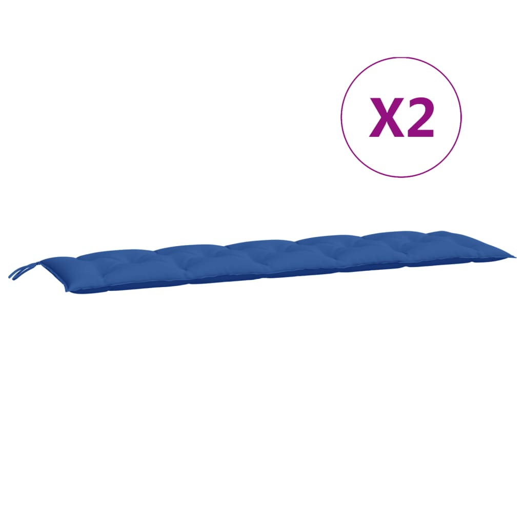 Garden Bench Cushions 2 pcs. Blue 180x50x7 cm Oxford Fabric
