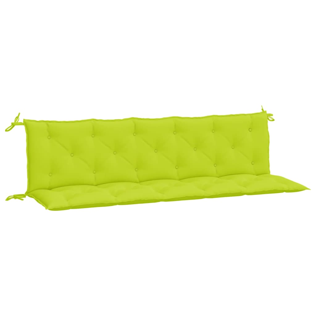 Coussins de banc de jardin 2 pcs Vert clair 180x50x7 cm Tissu Oxford