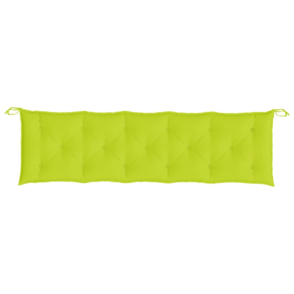Coussins de banc de jardin 2 pcs Vert clair 180x50x7 cm Tissu Oxford