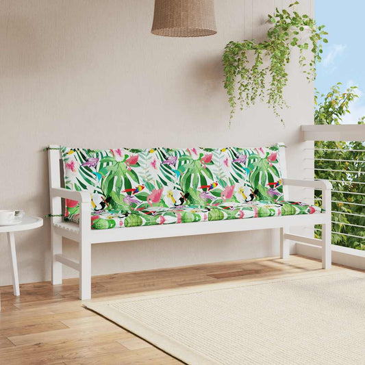 Garden Bench Cushions 2 pcs. Multicoloured Oxford Fabric