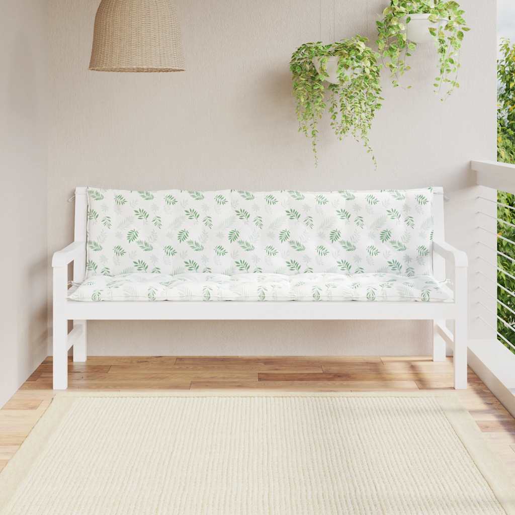 Garden Bench Cushions 2 pcs. Floral Pattern Oxford Fabric