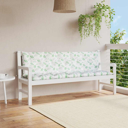 Garden Bench Cushions 2 pcs. Floral Pattern Oxford Fabric