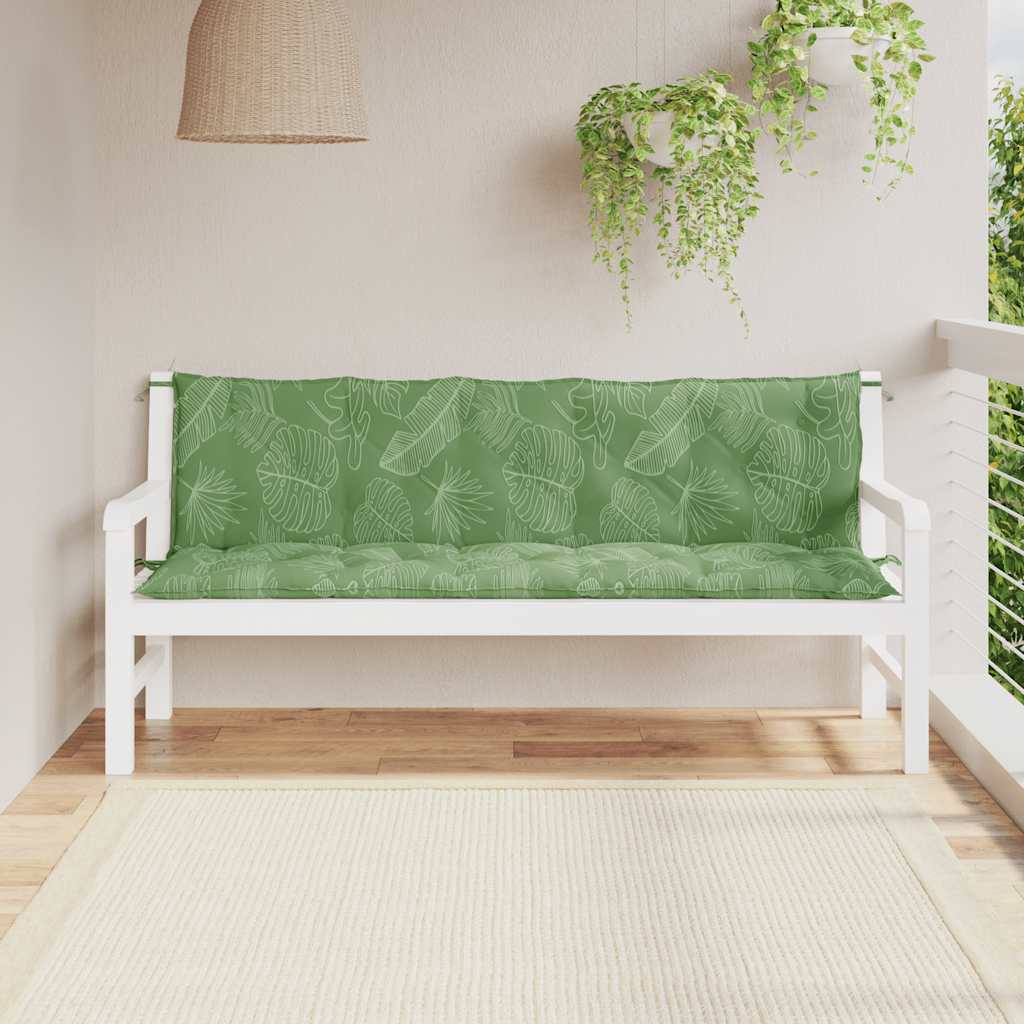 Coussins de banc de jardin 2 pièces Motif floral Tissu Oxford