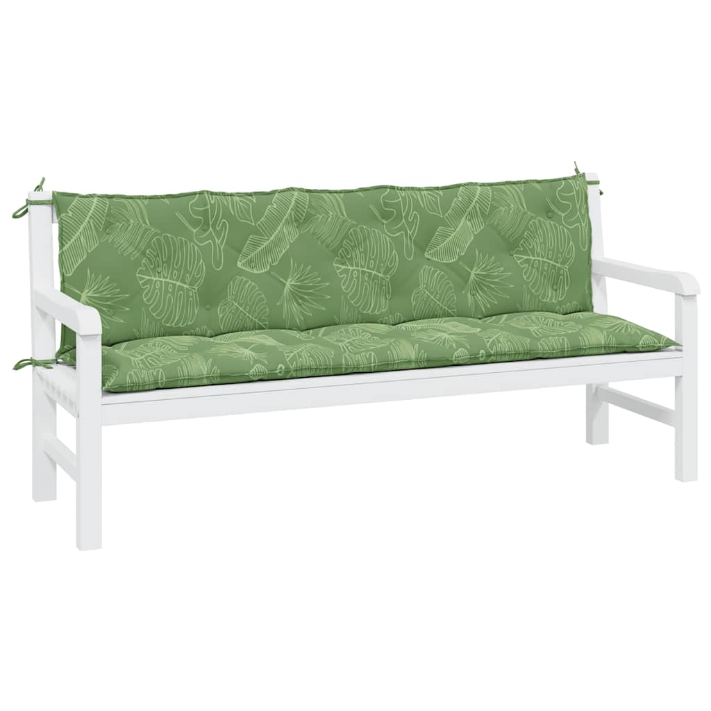 Coussins de banc de jardin 2 pièces Motif floral Tissu Oxford