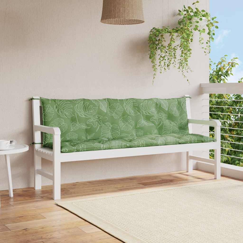 Coussins de banc de jardin 2 pièces Motif floral Tissu Oxford