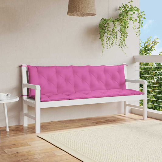 Garden Bench Cushions 2 pcs. Pink Oxford Fabric