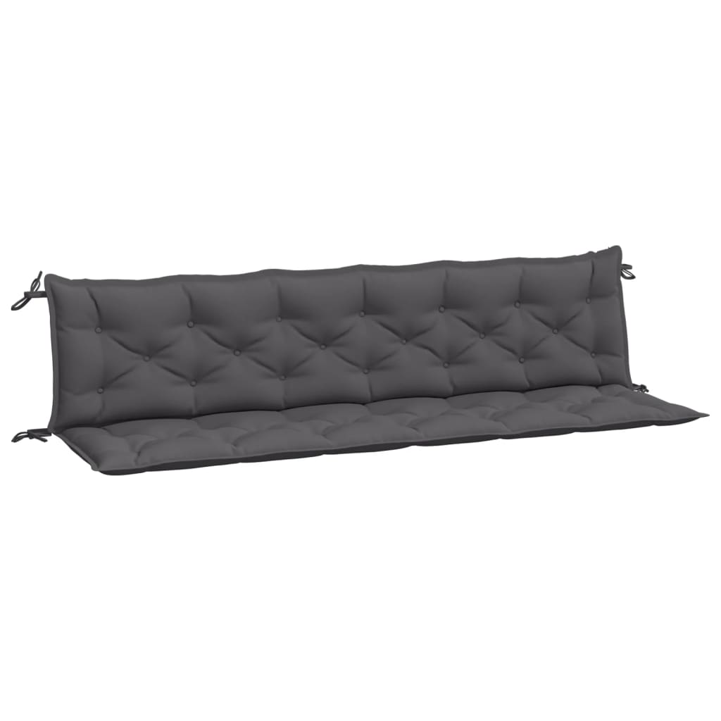 Coussins pour banc de jardin 2 pcs Anthracite 200x50x7 cm Tissu Oxford