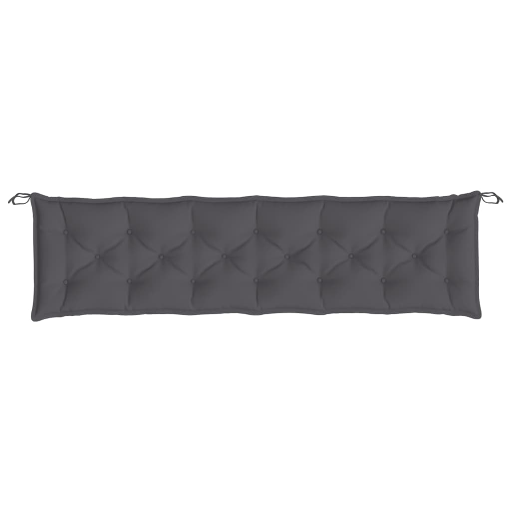 Coussins pour banc de jardin 2 pcs Anthracite 200x50x7 cm Tissu Oxford