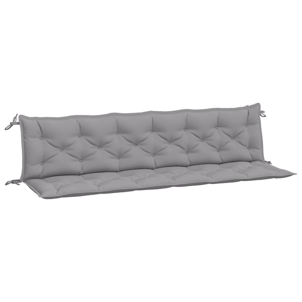 Coussins pour banc de jardin 2 pcs Gris 200x50x7 cm Tissu Oxford