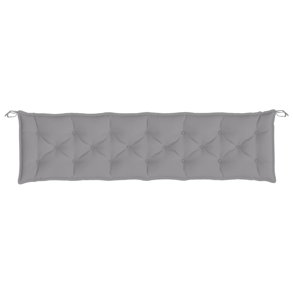 Coussins pour banc de jardin 2 pcs Gris 200x50x7 cm Tissu Oxford