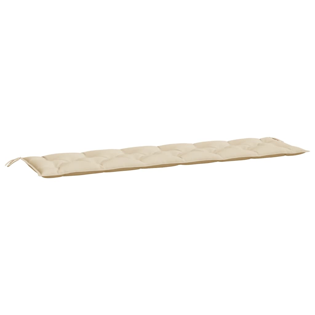 Garden bench cushions 2 pcs. Beige 200x50x7 cm Oxford fabric