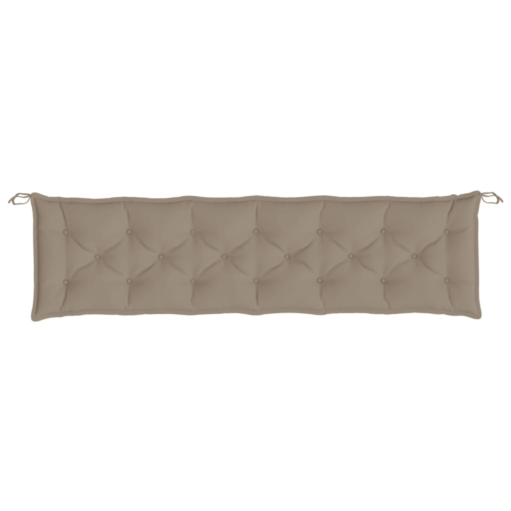 Garden Bench Cushions 2 pcs. Taupe 200x50x7 cm Oxford Fabric