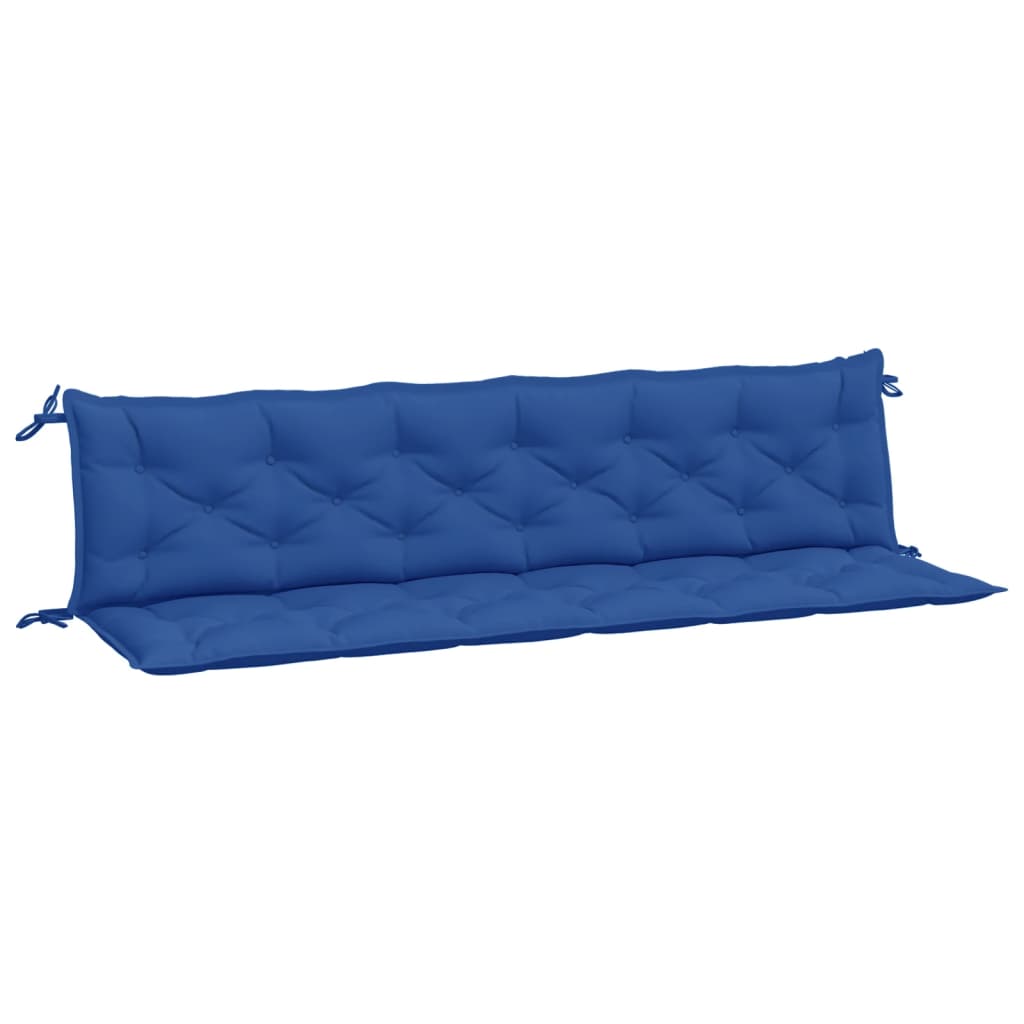 Coussins de banc de jardin 2 pcs Bleu 200x50x7 cm Tissu Oxford