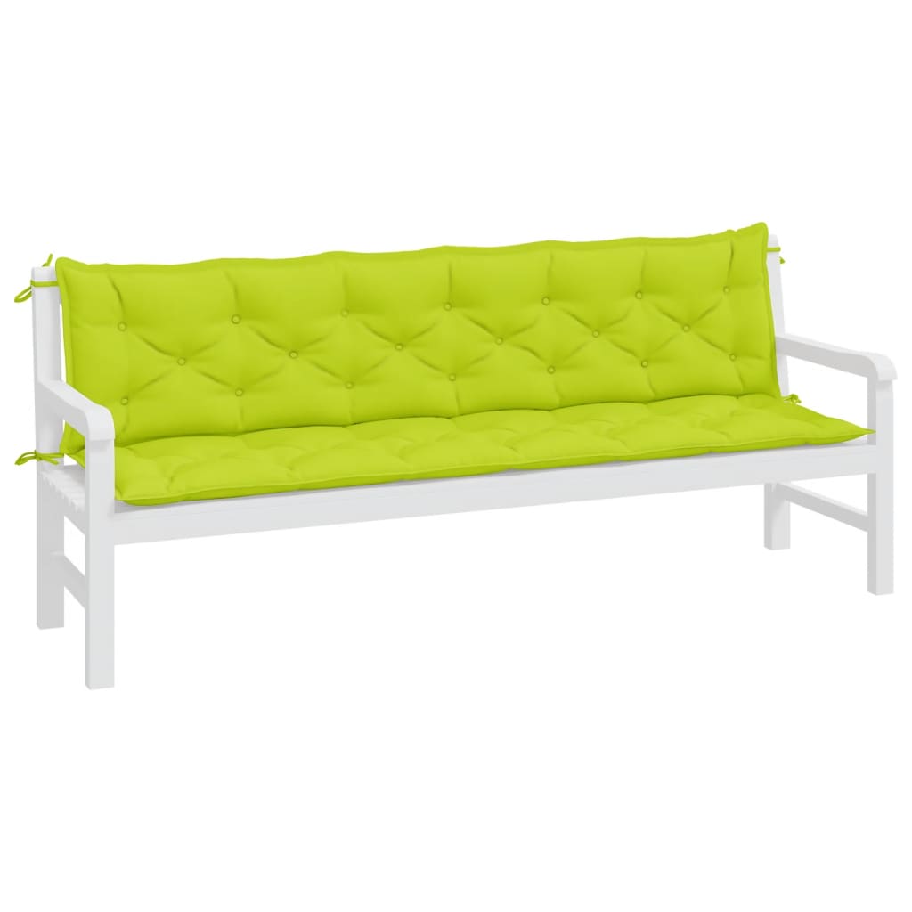 Garden Bench Cushions 2 pcs. Light Green 200x50x7 cm Oxford Fabric