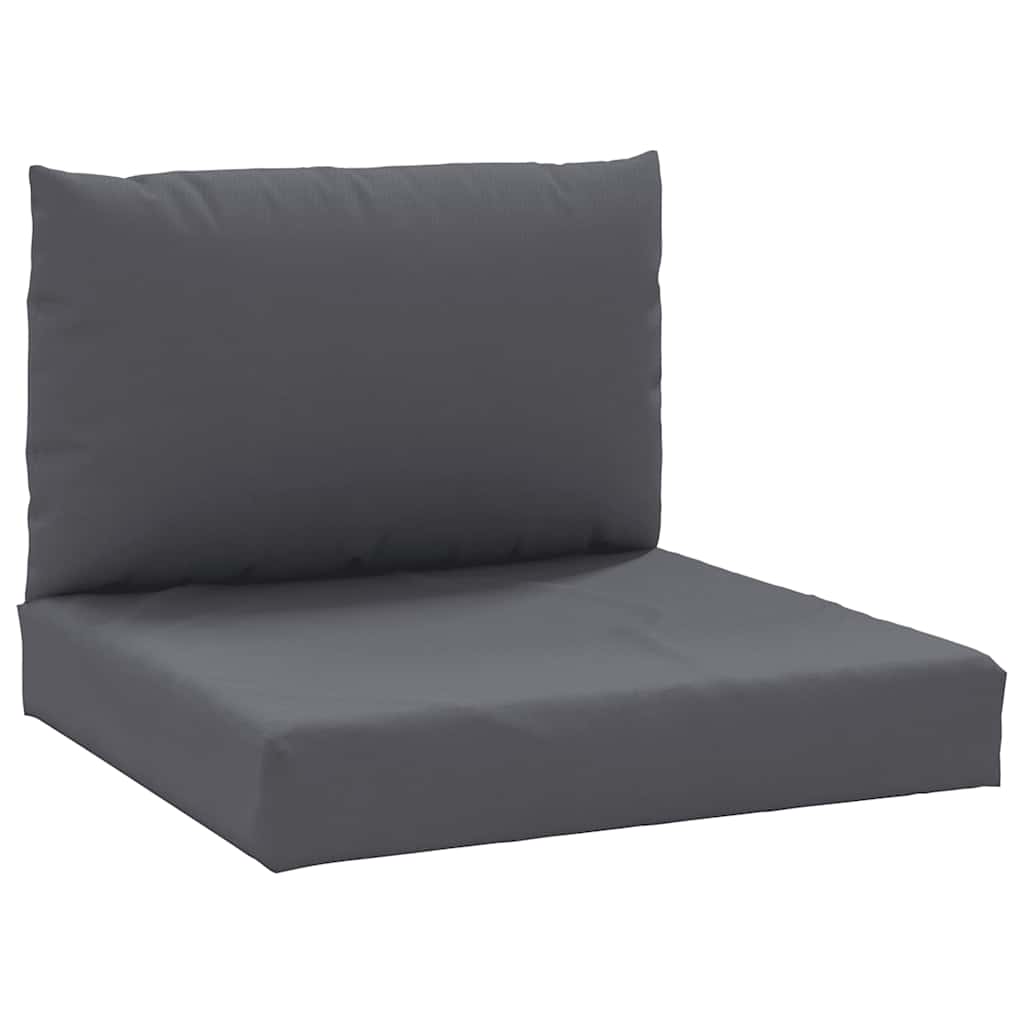 Coussins de palette 2 pcs en tissu Oxford anthracite