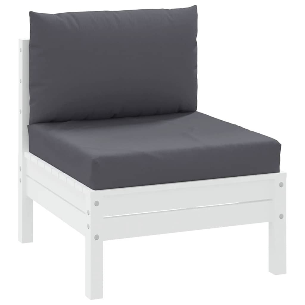 Coussins de palette 2 pcs en tissu Oxford anthracite