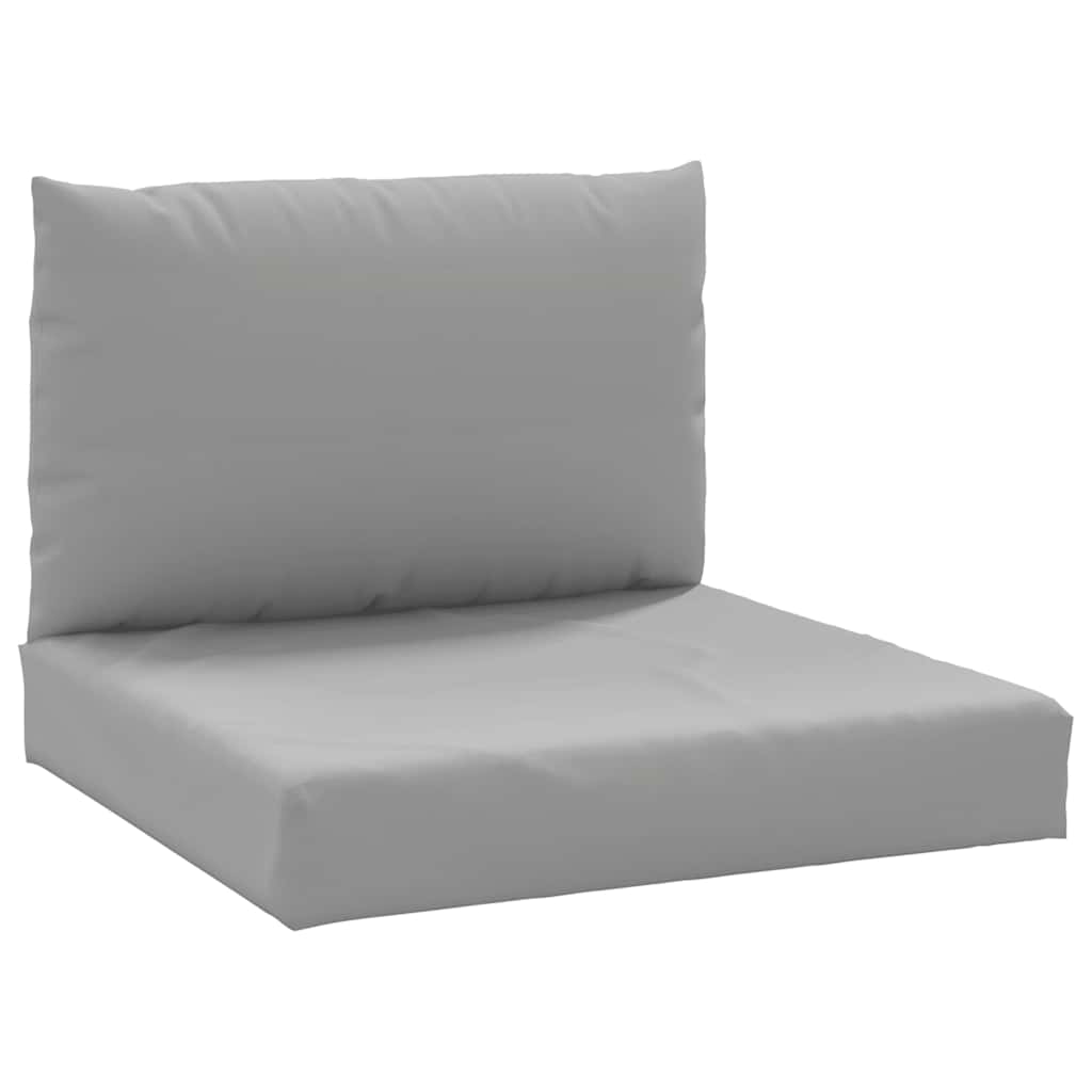 Coussin de palette 2 pièces Gris Tissu Oxford