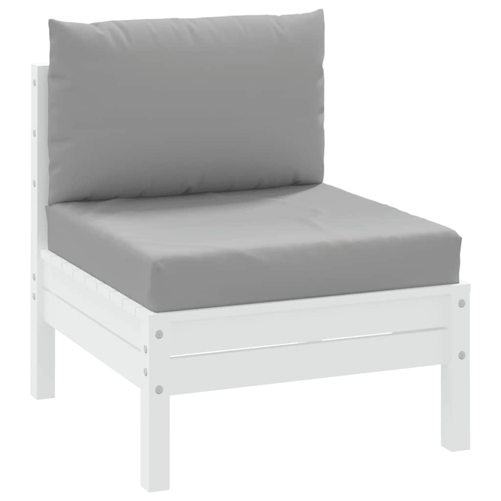 Coussin de palette 2 pièces Gris Tissu Oxford