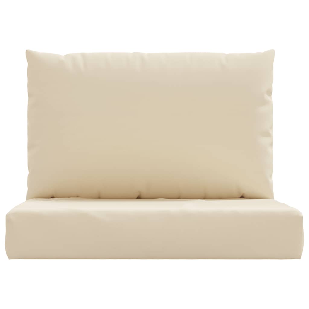 Coussin de palette 2 pièces Beige Tissu Oxford