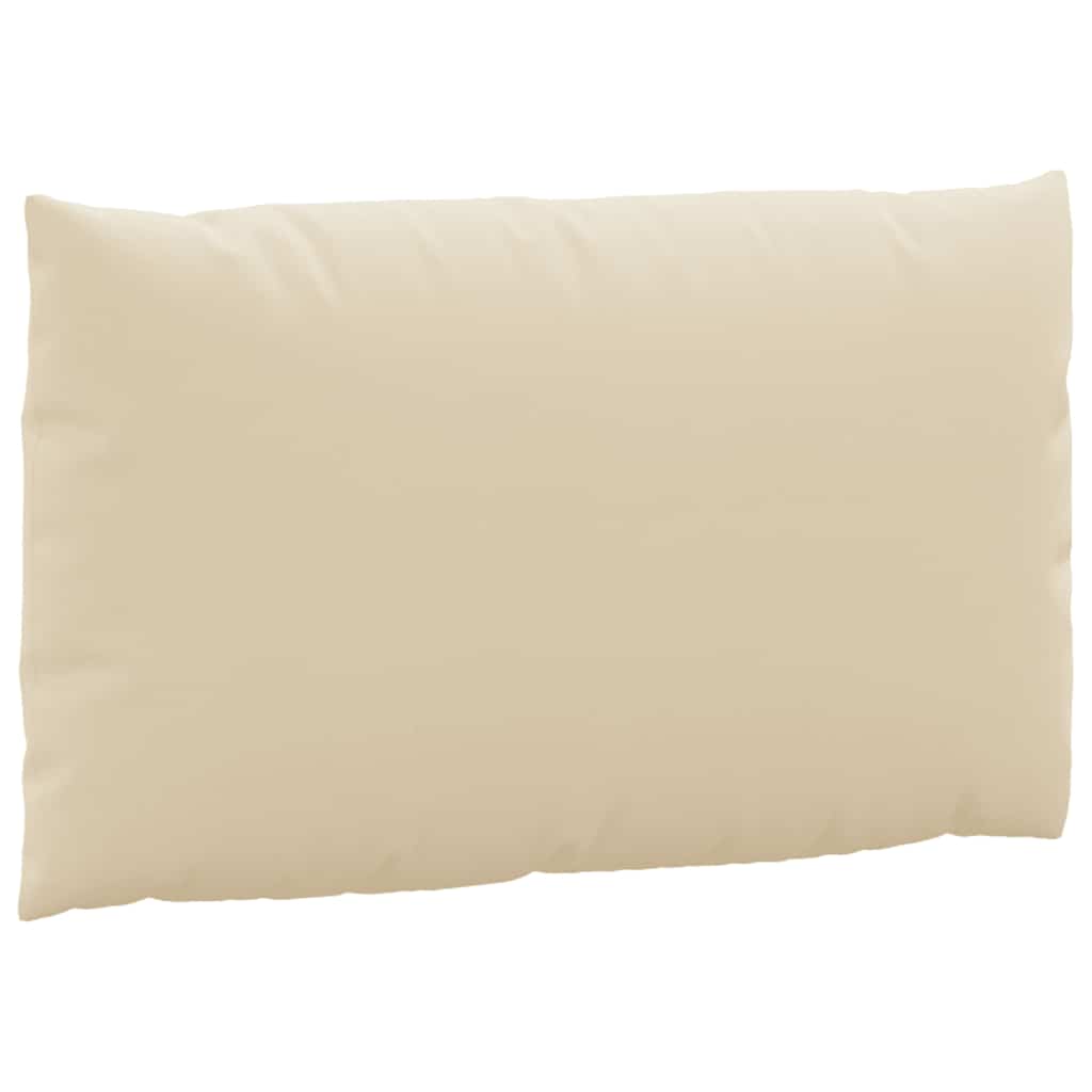Coussin de palette 2 pièces Beige Tissu Oxford