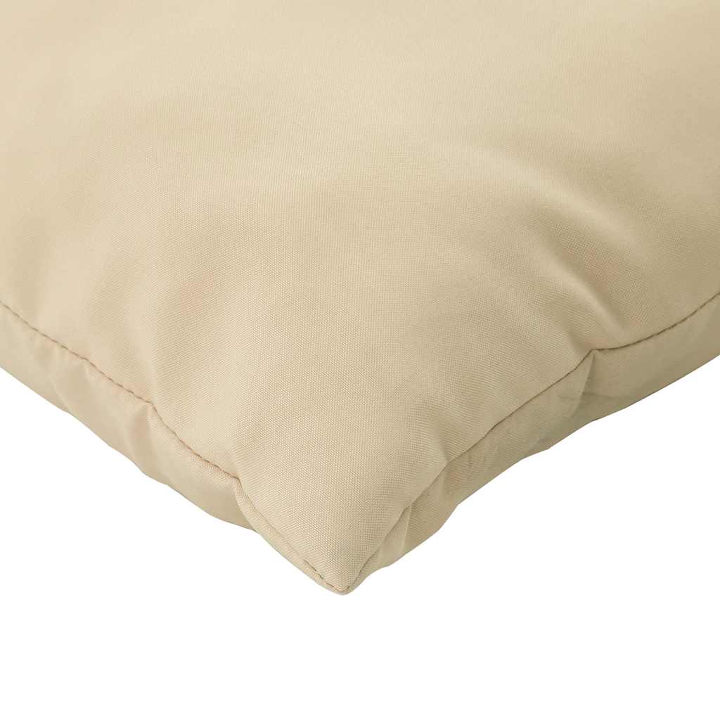 Coussin de palette 2 pièces Beige Tissu Oxford