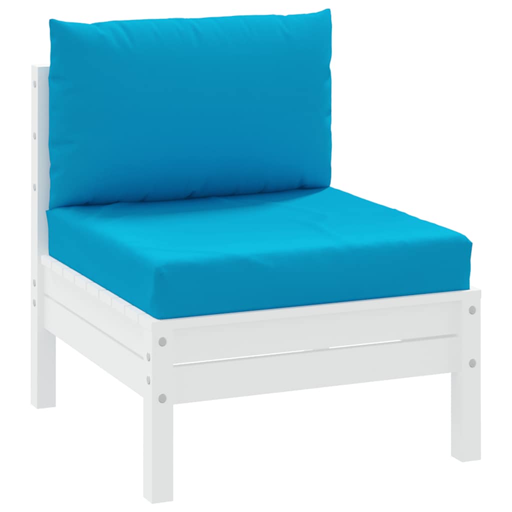 Coussin de palette 2 pièces Bleu clair Tissu Oxford