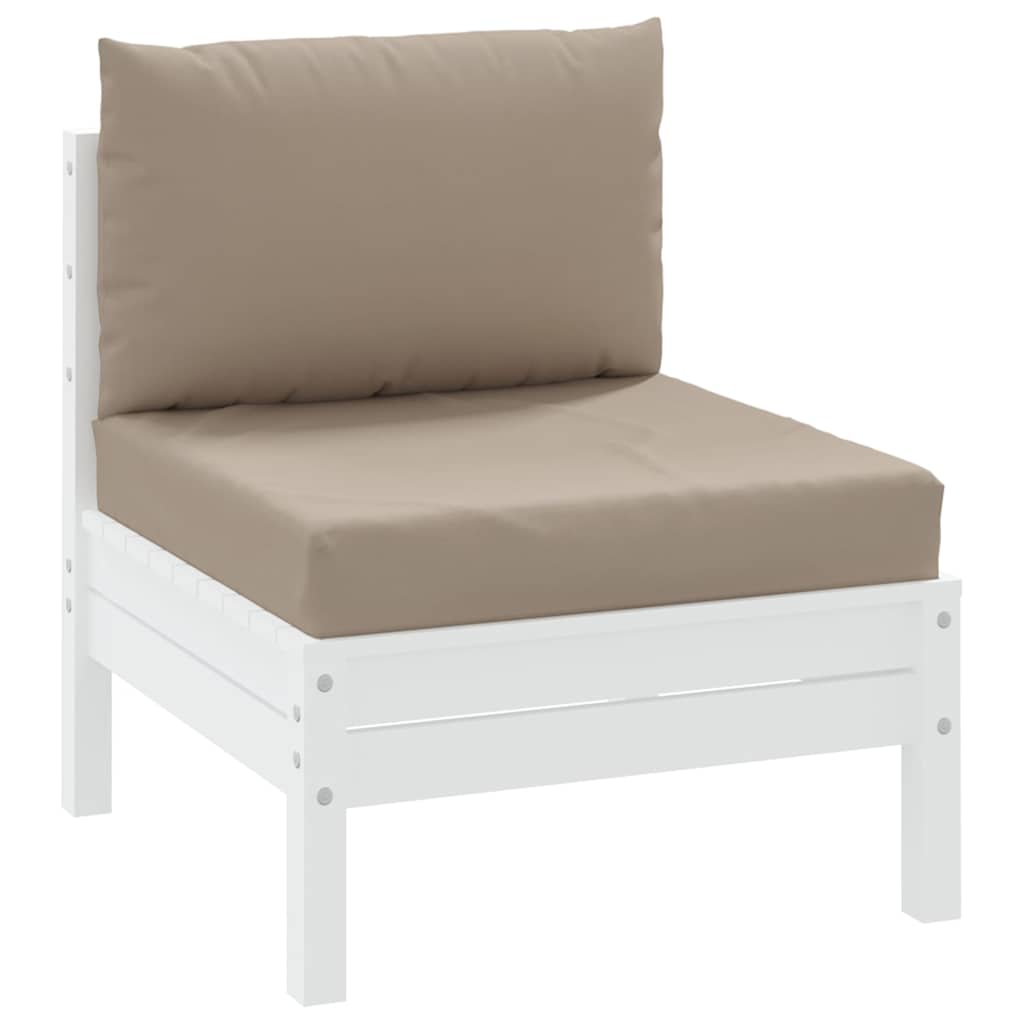 Coussin de palette 2 pièces Tissu Oxford taupe