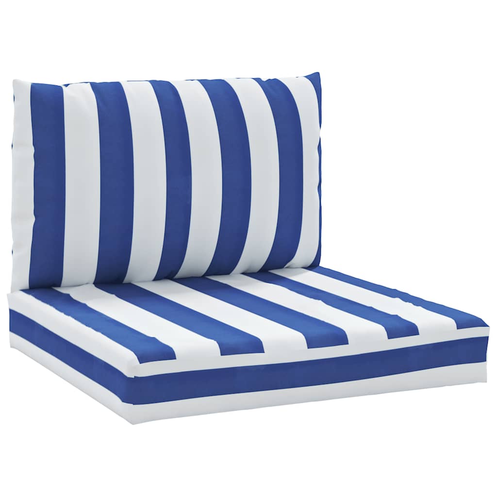 Pallet Cushions 2 pcs. Blue & White Striped Oxford Fabric