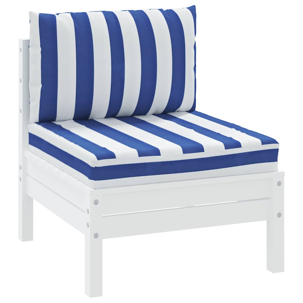 Pallet Cushions 2 pcs. Blue & White Striped Oxford Fabric