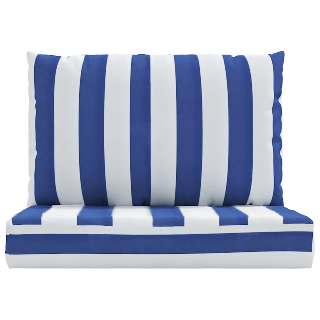 Pallet Cushions 2 pcs. Blue & White Striped Oxford Fabric