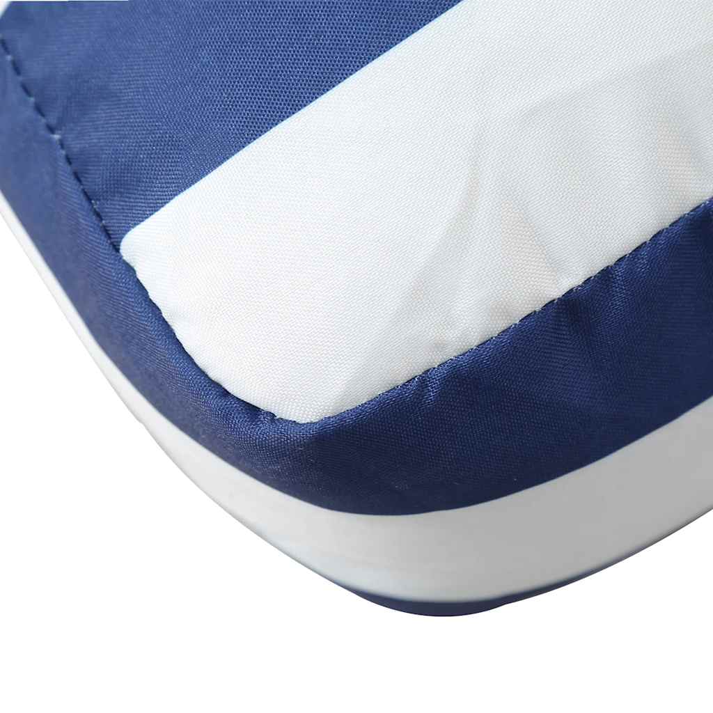 Pallet Cushions 2 pcs. Blue & White Striped Oxford Fabric