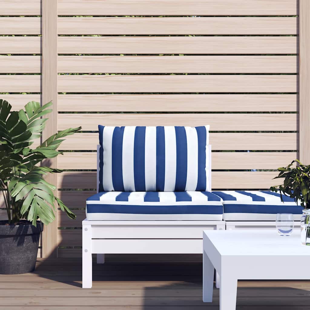 Pallet Cushions 2 pcs. Blue & White Striped Oxford Fabric
