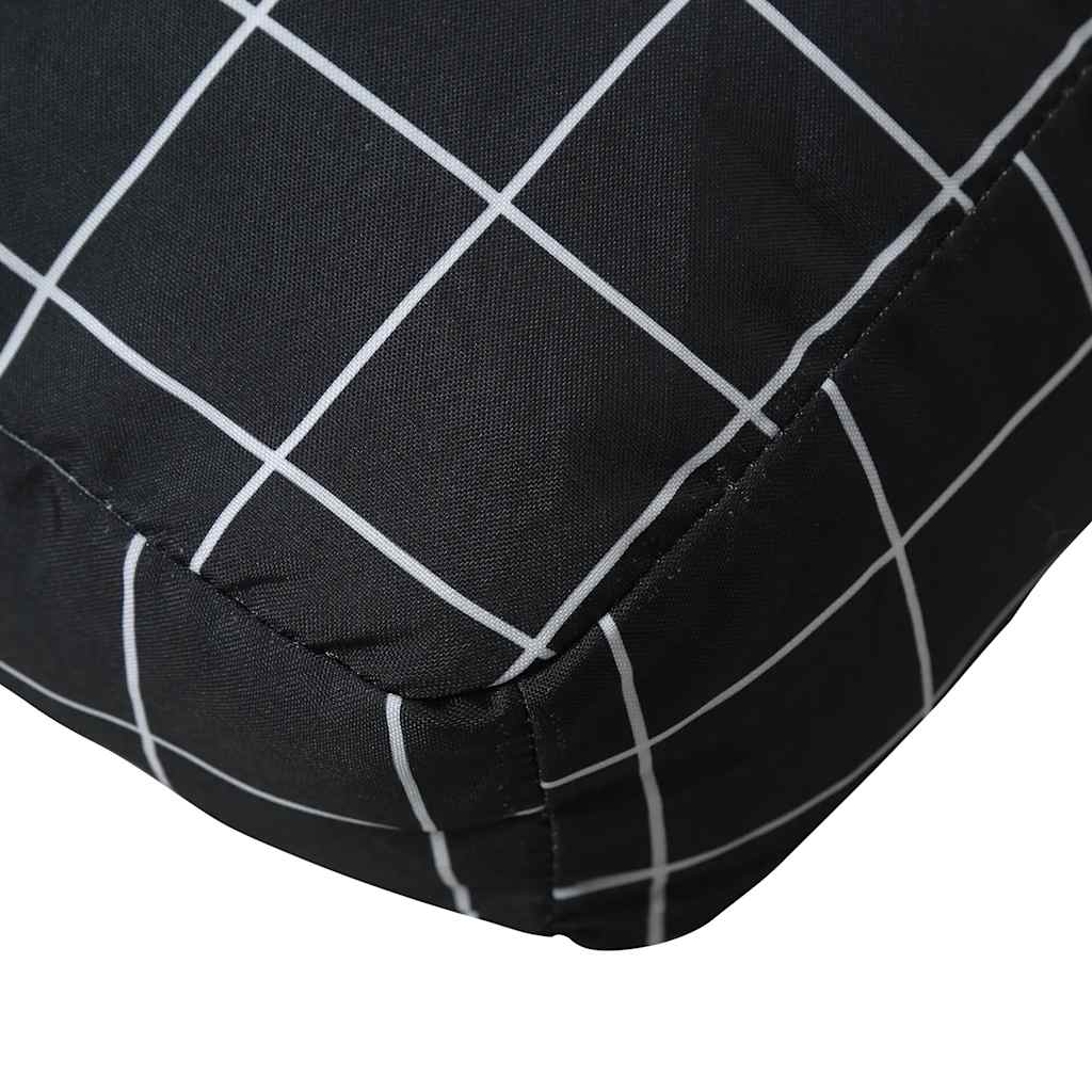 Pallet Cushions 2 pcs. Black Plaid Oxford Fabric