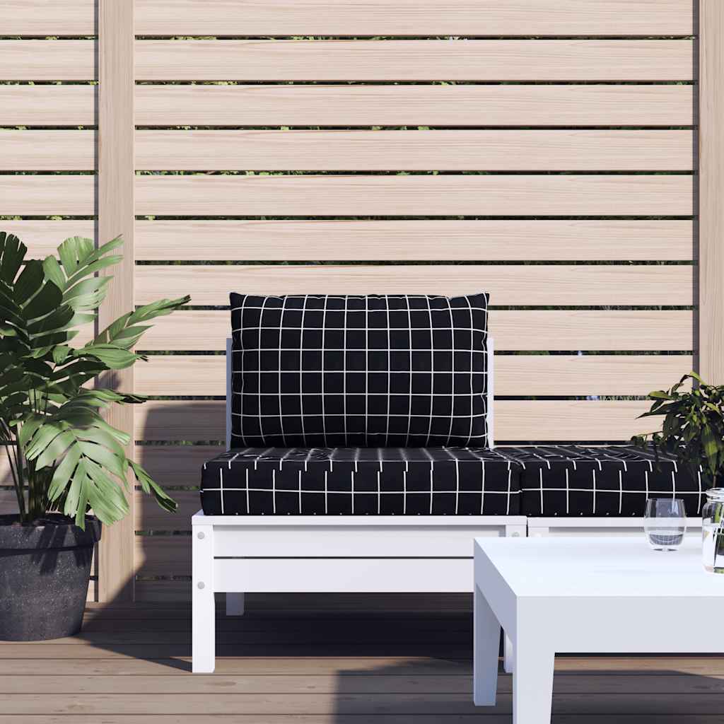 Pallet Cushions 2 pcs. Black Plaid Oxford Fabric
